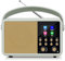 Radio digitale DAB vintage | Radiosveglia portatile Bluetooth con alimentazione e batteria | FM, 60 preselezioni| Radiosveglia,Radio da cucina/da letto | Lemega CR8,Verde chiaro
