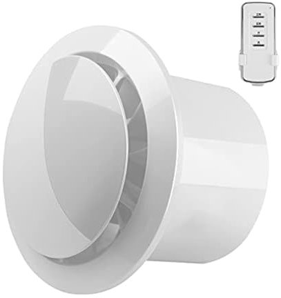 Potente extractor de 15.2 cm con control remoto - Extractor de baño inteligente para montaje en pared o techo