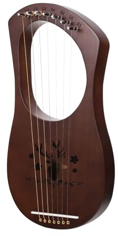 BESTonZON Saitige Lyra Harfe Aus Holz Mit Glatter Oberfläche Und Langanhaltendem Klang Tragbares Saiten-instrument Für Musikliebhaber Anfänger Geschenk Für Freunde Und Junge Mädchen