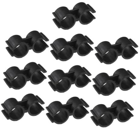 PRETYZOOM 10pcs Dustpan Broom Connection Buckle Tool Connection Hardware Double Pole Clip for Cleaning
