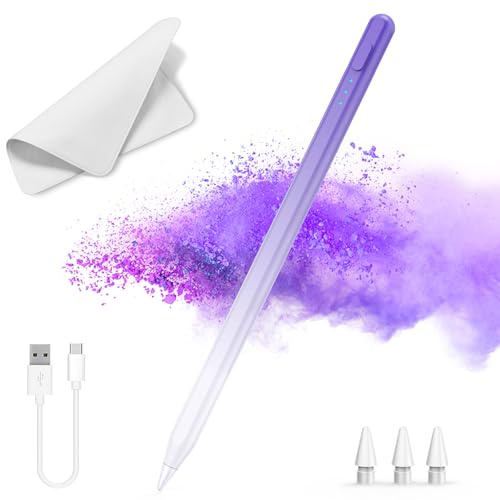 Eingabestift für iPad,14 Minuten Schnellladung für Stift Pencil,Palm Rejection,Neigungsempfindlichkeit,Stift für iPad 11/10/9/8/7/6,Pro 12,9 Zoll,11 Zoll,13 Zoll M4,Mini 6/5, Air 5/4/3/11-13 Zoll | Handflächenablehnung, Neigungsempfindlichkeit, Stift für iPad 11/10/9/8/7/6. Gen., iPad Pro 12,9 Zoll/11 Zoll/13 Zoll