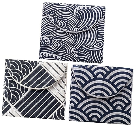 FONDOTIN Sanitary Napkin Storage Bag Menstrual Pad Bag Organizer Reusable Nursing Pad Pouch for Women Travel Random Style