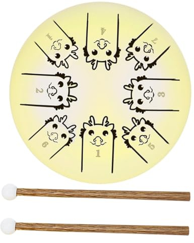 YARNOW 1 Satz Steel Tongue Drum für Kleinkinder Zungentrommel für Musikinstrument für Meditation und Bildung Stabiles Design Klänge für Familien und Freunde