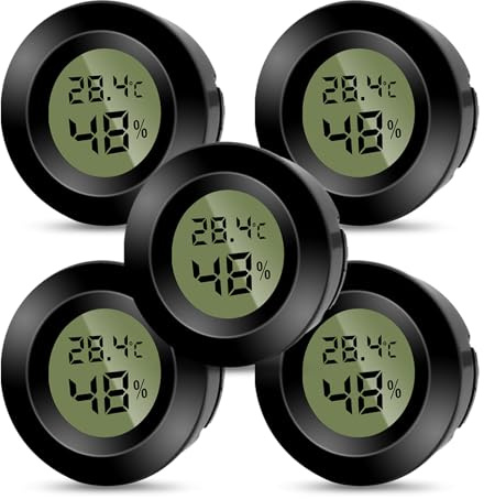 Gbformat 5PCS Mini Higrómetro Digital Termómetro Interior para Controlar la Temperatura y Medir la Humedad,Higrómetro Ambiente Monitor de Temperatura y Medidor para la Comodidad de la Oficina en Casa