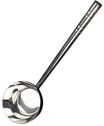 LIGIGWASH Cuchara De Fondo Plano Cucharón De Agua De Acero Inoxidable Para Servir El Comedor Cuchara Sopera De Hogar Multiusos