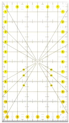 Acrylic Quilting Ruler, 6.5 X 12 Sewing Ruler, Easy Precision Cutting Fabric Paper for Quilting, Sewing & Crafts Template