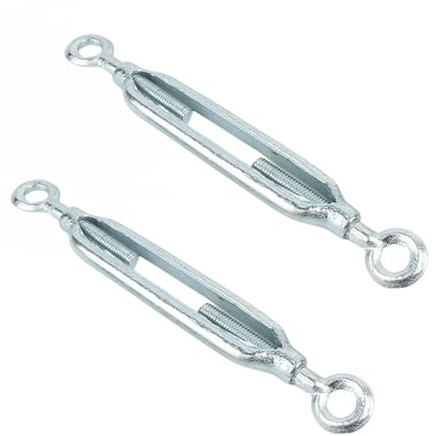 M10 Spannschloss aus verzinktem Stahl, Öse & Öse/Haken & Öse/Haken & Haken, Spannschlösser for Spannkabel, Seil, Kette((eye-eye) M10,2pcs)