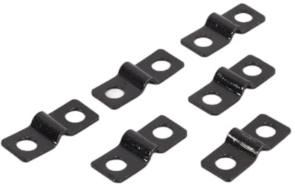 Gutol Packung mit 100 schwarzen U-Rohr-Kabelschellen mit zwei Löchern – 3 mm Durchmesser, Schraubbefestigung für Rohrleitungen, elektrische Kabel und leere Rohre