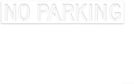 Pochoir en silicone sans stationnement - 30,5 cm de hauteur - Grand modèle de peinture réutilisable et pliable pour marquage sur asphalte, béton, trottoir et trottoir dans les parkings, voies de
