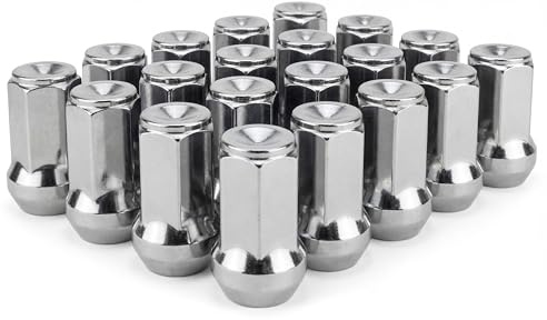 HASKYY 20 x hjulmuttrar M14 x 1,5 x 41 mm konisk krage 60° SW19 (nyckelbredd) krom hjulmutter passar och kompatibel med Dodge RAM fram till 2018