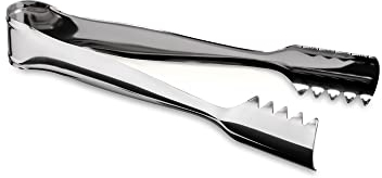 Alessi 505 Eiszange, Edelstahl, Chrom, 8.5 x 3.7 x 12 cm, Silber