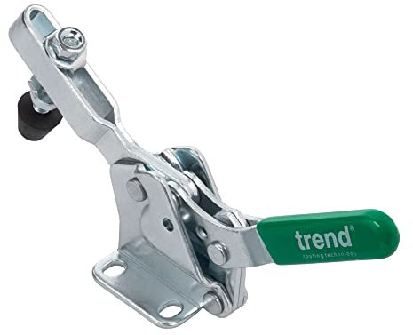 Trend Horizontal Toggle Clamp, 150kg Clamping Force, 50mm Clamping Span, Height Adjustable Rubber Pad, Jig & Fixture Compatible, CR/H150