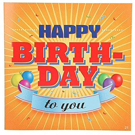 Depesche 3868.021 Glückwunsch-Karte zum Geburtstag (neutral), ansprechende Geburtstagskarte mit Musik und passendem Spruch, mit Innentext und Umschlag, 17 x 16,5 cm