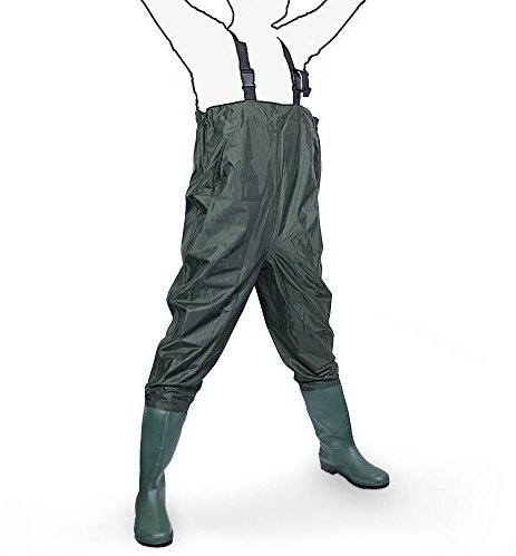 MS-Point Wathose Anglerhose Watstiefel Watt Fisch Teich Gummi PVC Nylon Gr. 44