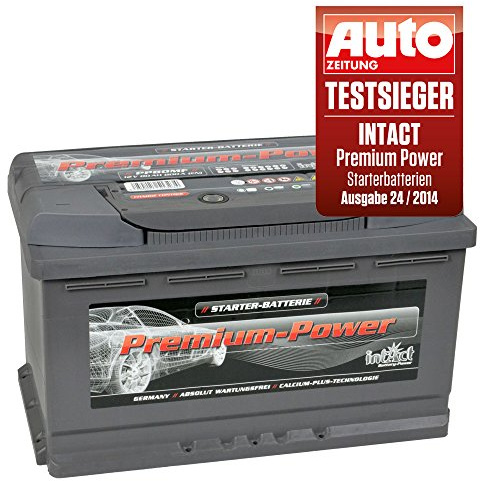 intAct Premium Starterbatterie 12V 90Ah 720A - Autobatterie mit 30% mehr Startleistung und Schnellladetechnik - auslaufsicher und wartungsfrei - Maße (LxBxH): 315x175x190mm, Pluspol rechts