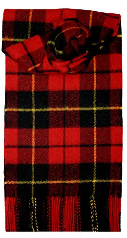 Borstad lammull lång tartan halsduk - premiumkvalitet. Finns i urval av tartaner, Wallace Modern, accessory
