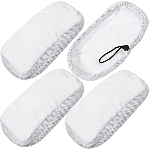 Spares2go Hard Floor Cleaning Cloth Pads for Morphy Richards 720022 12 in 1 Steam Cleaner Mop (Pack of 4)