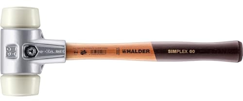 SIMPLEX-Schonhammer, Nylon; mit Aluminiumgehäuse und hochwertigem Holzstiel | D=60 mm | 3108.060