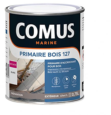 PRIMAIRE BOIS 127 - COMUS - Primaire support bois Blanc 0.75Litre