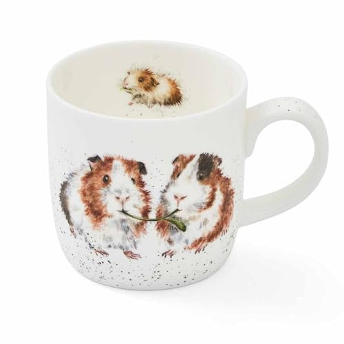Portmeirion Home & Gifts Wrendale Tasse simple en porcelaine anglaise Motif cochon d'Inde