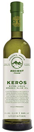 Ancient Foods BIO | Aceite de Oliva Ecológico Kerós | prensado en frío | Aceite de oliva virgen extra griego | Alto en fenol | Árboles de 1000 años | Recolección manual tradicional | botella de 500ml