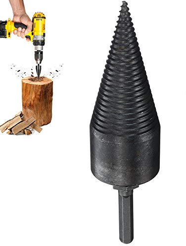 Wood Splitter Drill Bit, High Speed Hex Shank Firewood Drill Bit, Heavy Duty Log Splitter Screw, Hex Shank Wood Splitter, for Electric Drill Woodworking Tool,32mm