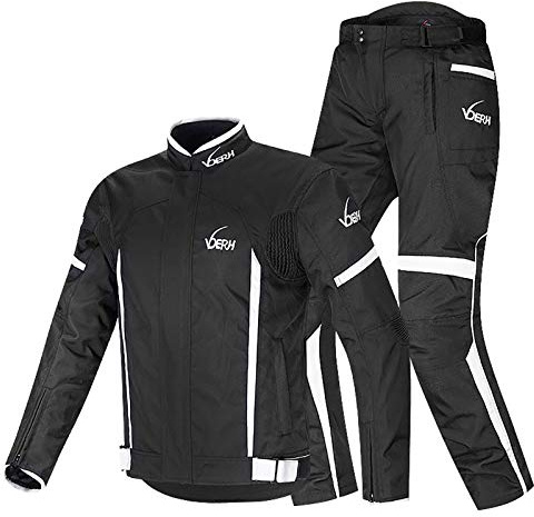 Combinaison de Moto Respirante en Jersey Homme certifié CE Quatre Saisons Combinaison de Course de Locomotive résistant à la Pluie, à l'eau, aux Chutes et au Froid