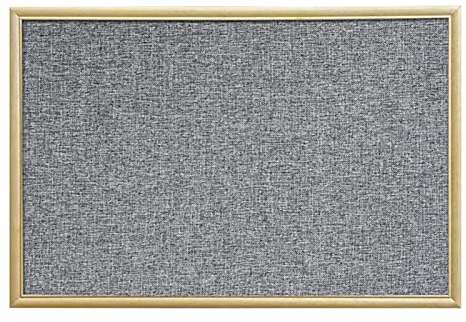 RENRUIRUI- Kork Pinnwand Grau Stoff Pinnwand Holzrahmen, Für Home Office Schule Nachricht Memo Bildanzeige(Size:60X90CM)