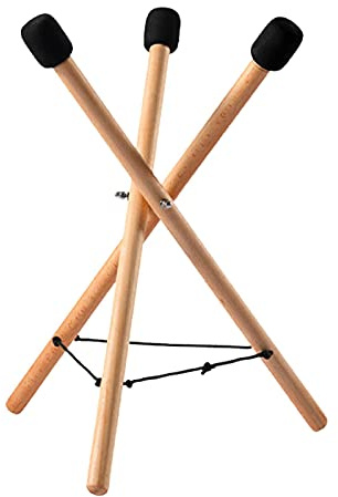 DASNTERED Handpan Schlagzeugständer, Massivholz, verstellbar, dreieckig, ausziehbar, Snare-Halter, Halterung, Schlagzeugständer