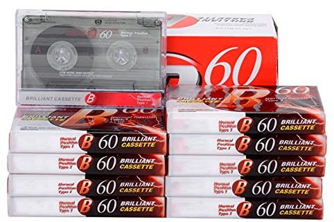 OLACD Blank Audio Cassettes Tapes: Professional Recording Time CD & DVD Player Cassette Recorded Tape 60 Minute Time Low Noise Surface Walkman Data Cartridge Normal Bias Micro Voice Music Radio 10Pack