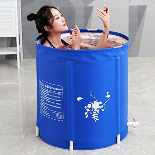 Vasca da Bagno Portatile Vasca da Bagno per Adulti Vasca da Bagno Rotonda Pieghevole Vasca da Bagno per Adulti Grande Più Spessa Bagno per Uso Domestico Piatto Doccia Portatile Secchio da Bagno Scaric