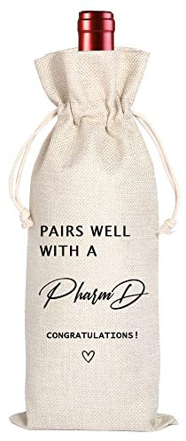 Maydvdv 11MA06 Graduation Wine Bag Gift for Pharmacist Goes Well with a PharmD Reusable Drawstring Bags
