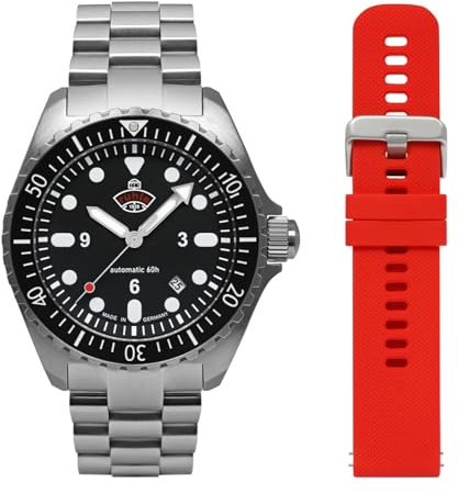 ruhla 4960M-2_Set - Reloj de Buceo, Negro, Clásico