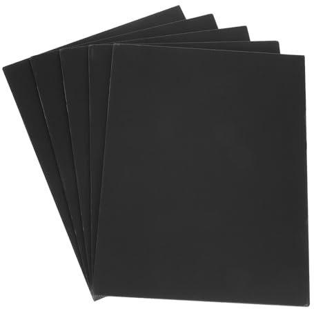 QUARKZMAN 43,18cm x 33,02cm Foglio Cartone in Plastica Ondulata Vuoti, 4mm Nero Segnali Vuoti per Giardino, Artigianato Fai da Te Fabbricazione Segno 5pz