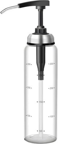 WHAPELQ Bouteilles compressibles pour sauce avec buses, distributeur d'huile d'olive, bouteilles en verre étanches pour ketchup/salade/vinaigrette/miel (1 pièce, noir)