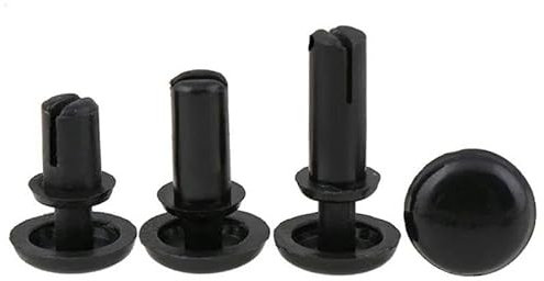 10–100 Stück R2024-R3035 schwarze Nylon-Nieten, Kunststoff-Buchstabennieten, schwarze Nylon-R-Typ-Nieten für PC-Board-Kunststoffnieten, R2056, 10 Stück