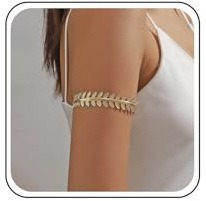 TseenYi bracelet bras Boho Feuille D'Or Punk Romain Large Feuilles Ouvertes Bijoux De Bras Pour Femmes Et Filles