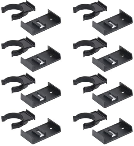 DHWEKU 8 Pezzi Ganci Universali per Piedistallo da Cucina in ABS, Clip per Zoccolo da Cucina,Fissaggio per Battiscopa,Ganci per Zoccolo Cucina,Clip da Cucina, per Fissare Gli Zoccoli Mobili Bassi