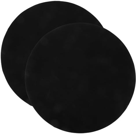 OFFSCH Tapis de Cuisson Barbecue Rond Réutilisable 2pcs, Noir PTFE
