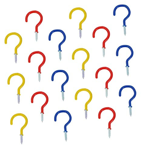 BUGUUYO 24 Pièces Crochet Clou Cintre à Vis Crochets De Support Mural Crochet à Serviette Cintres En Fil De Fer Crochets Pour Suspendre Des Charges Lourdes Portemanteau Mural Plastique