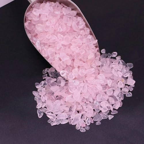 Grava de piedra natural, cristal irregular, cuarzo, mineral, muestra para desmagnetizar, acuario, pecera, decoración de jarrones para el hogar, manualidades de bricolaje, cuarzo rosa, 100 g