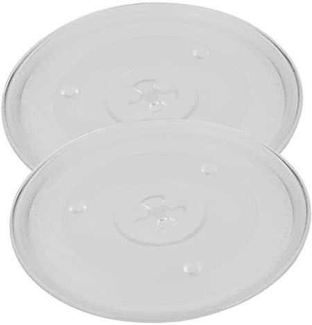CONGARTENO 2pcs Microwave Glass Plate Replacement Turntable Oven Plate Sturdy Robust