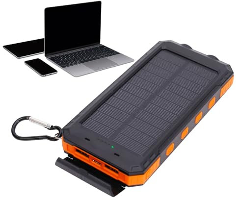 Rrlihjgu Cargador Solar - Cargador de Teléfono Móvil | Dispositivo De Carga Rápida 20000mAh con Linterna para Viajes Hogar Y Exterior