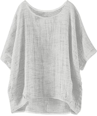 Leinenshirt Damen Kurzarm Long Tshirt Gelbes Blusen & Tuniken Für Knopfleiste Schlafshirt Bluse Sommer T-Shirt Blusenshirt Weiß Mit Kragen Shirt Ausschnitt Outdoor
