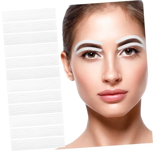 DONFAMDS Pochoirs à Sourcils Autocollants 12 Paires Taille Unique Adhésifs Pour Mise Sourcils Femmes Maquillage Tatouage Kit Pratique