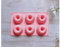 Luxvara Lot de 2 Mini Moules à Savarin, Moule Mini Savarin Silicone, 6 Cavités Moule Kouglof en Silicone Réutilisables, Moules à Kouglof pour Gâteaux, Muffins, Donuts, Chocolat (Rose)
