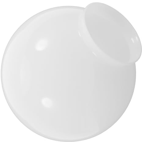 GOOHOCHY Abat Jour Lampe en Verre Sphérique Blanc pour Globe Verre Lampe, D'éblouissement et Usage Polyvalent, pour Chambre et Salon