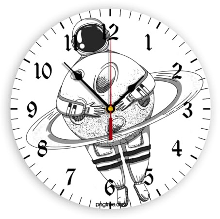 Orologio Da Parete Rotondo Con Foto Personalizzata, Orologi Silenziosi In Pvc Personalizzati Con Immagine/Testo, Materiale In Legno (Orologio Da Parete Rotondo Con Foto Personalizzata)