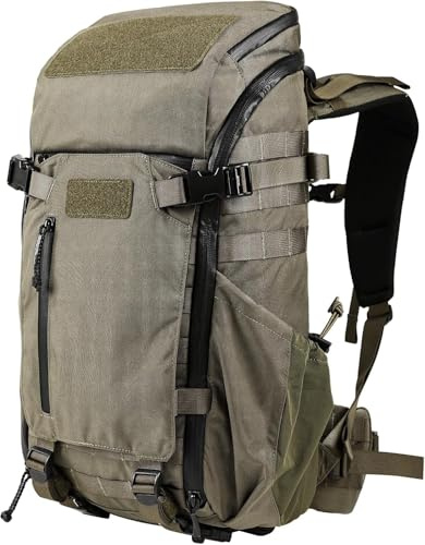 VOTAGOO 30L Jagdrucksack mit Tragesystem für Gewehr und Bogen - Verstellbarer Aluminium-Frame für die Jagd (GREEN)