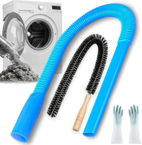 Dryer Vent Cleaning Kit for Vacuum, Universal Dryer Lint Vacuum Attachment with Long Flexible Hose & Brush, Dryer Lint Vac Attachment for Quick Lint Removal (1PC)